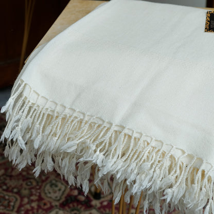 Wool Shwal , Pure White